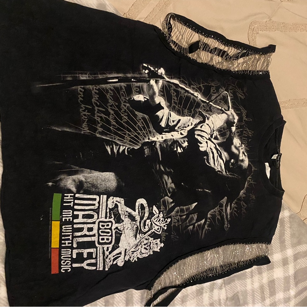 Bob Marley Graphic Black Top